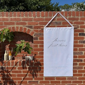 Custom Welcome Sign Linen Wedding Banner