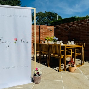 Wedding decor - Fabric wedding welcome sign banner
