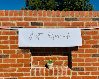 Wedding decor - Just married sign - Just married banner