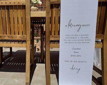 Wedding decor - In loving memory memorial sign