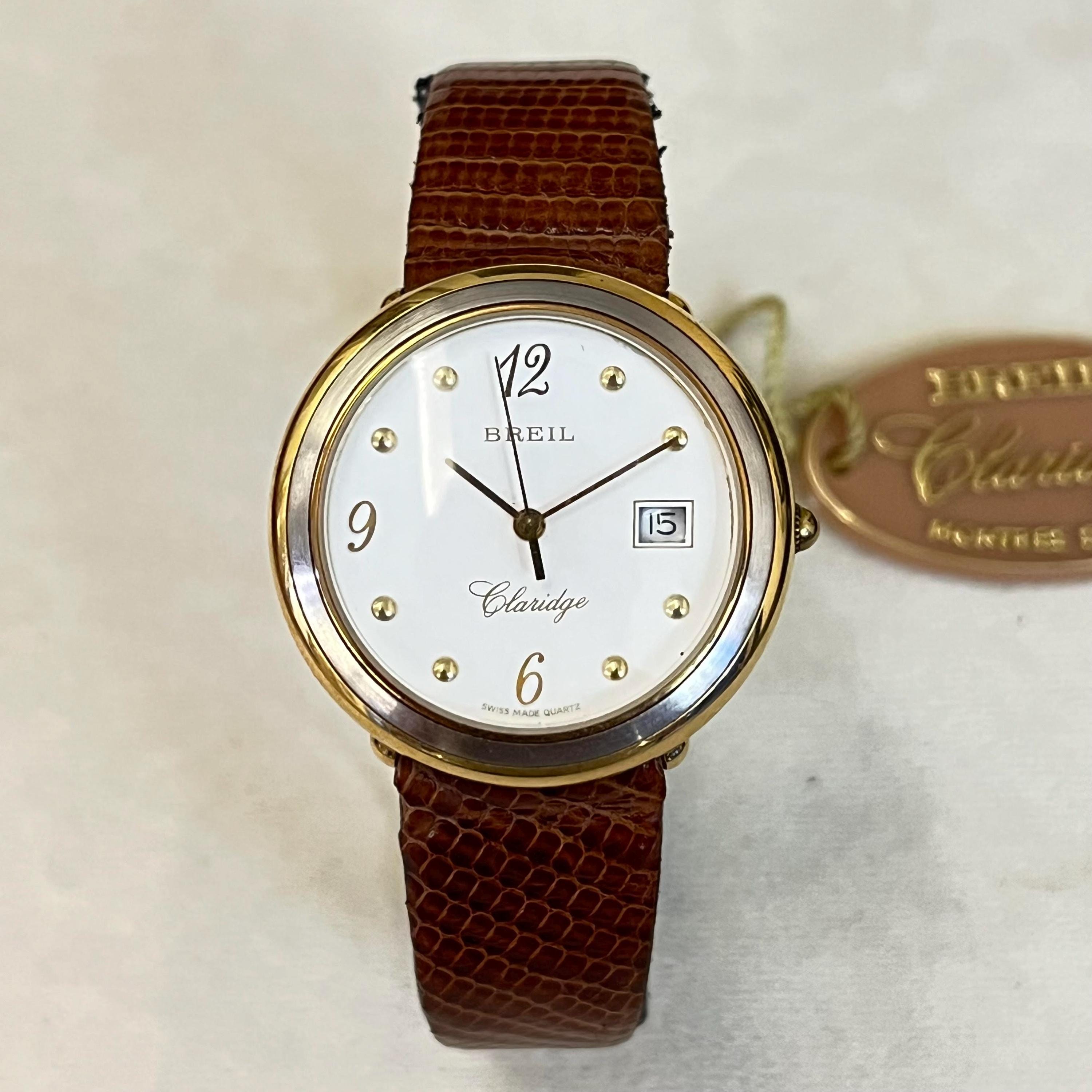 Breil Quartz Watch, White Color, Brown Leather Strap, Plexiglass 