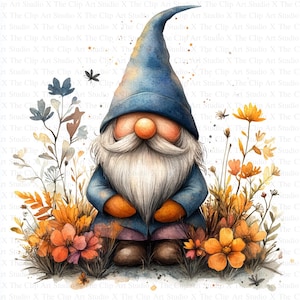 Garden Gnomes Clipart | 11 High Quality JPGs | Digital Download | Digital Paper Craft | Scrapbooking | Card Making | Cute Gnome Clipart