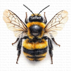 Buzzing Bees Clipart | 10 High Quality JPGs | Digital Download | Scrapbooking | Card Making | Bee Clipart | Digital Paper Craft | Clip Art
