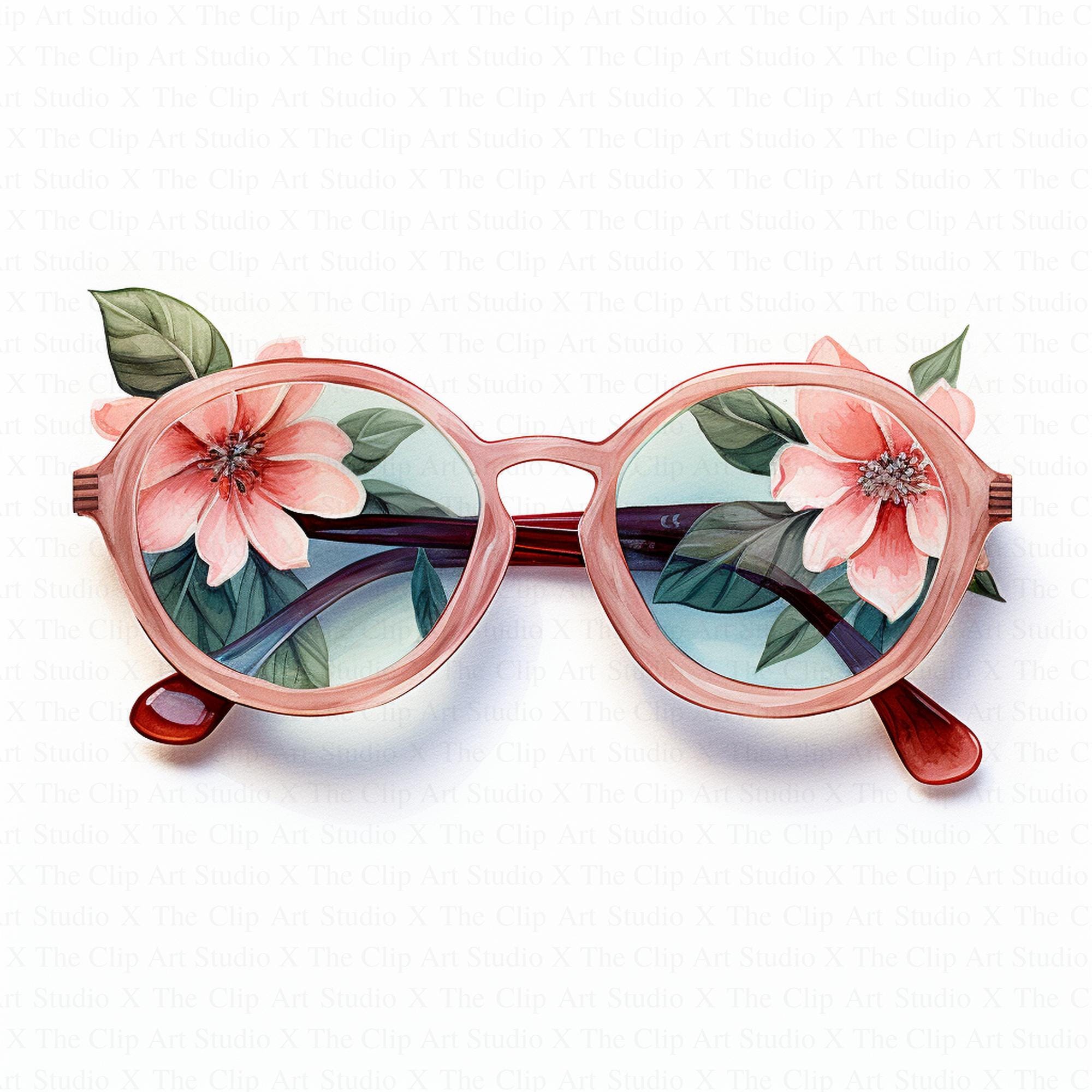 Flower Decor Round Frame Glasses Cute Shades Accessories Acc LADIGASU Children main image 3