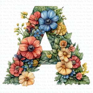 Letra A Clipart / 10 JPG de alta calidad / Descarga digital / Manualidades en papel digitales / Scrapbooking / Arte infantil / Fabricación de tarjetas / Impresión del alfabeto