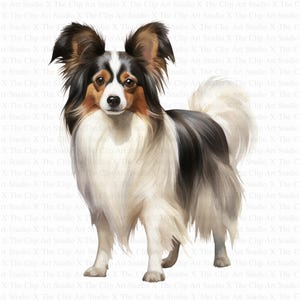 Papillon-clipart | 10 JPG's van hoge kwaliteit | Digitale download | Kaarten maken | Journalen | Plakboeken | Digitale planner | Aquarel papillon