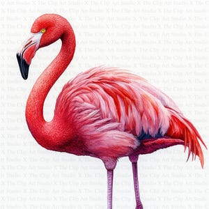Flamingo Clipart | 10 High Quality JPGs | Digital Download | Flamingo Print | Digital Paper Craft | Nursery Art | Card Making | Clip Art