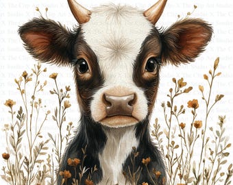Clipart di animali di campagna ad acquerello / 10 JPG di alta qualità / Download digitale immediato / Creazione di biglietti / Paesaggi, clipart stampabili