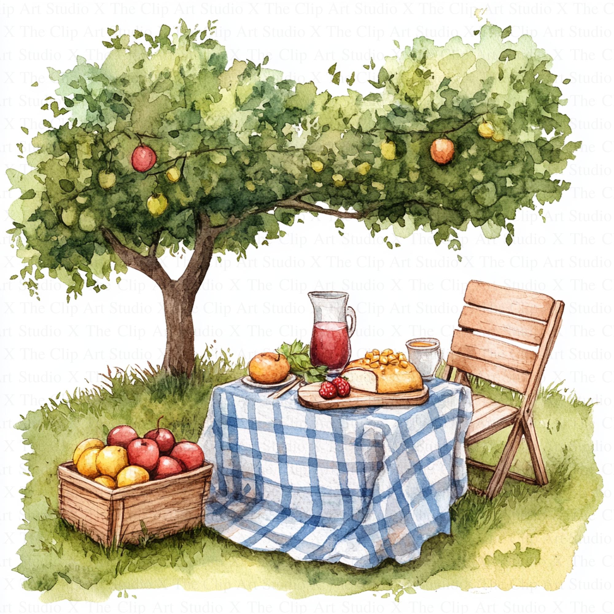 Spring Picnic Graphics Spring Picnic Clipart | 10 High Quality Jpgs | Digital Download | Paper ...