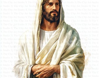 Jezus Christus-clipart | 10 JPG's van hoge kwaliteit | Digitale download | Ongewenste tijdschriften | Pasen Jezus Clipart | Afdrukbare clipart | Papiermodellen