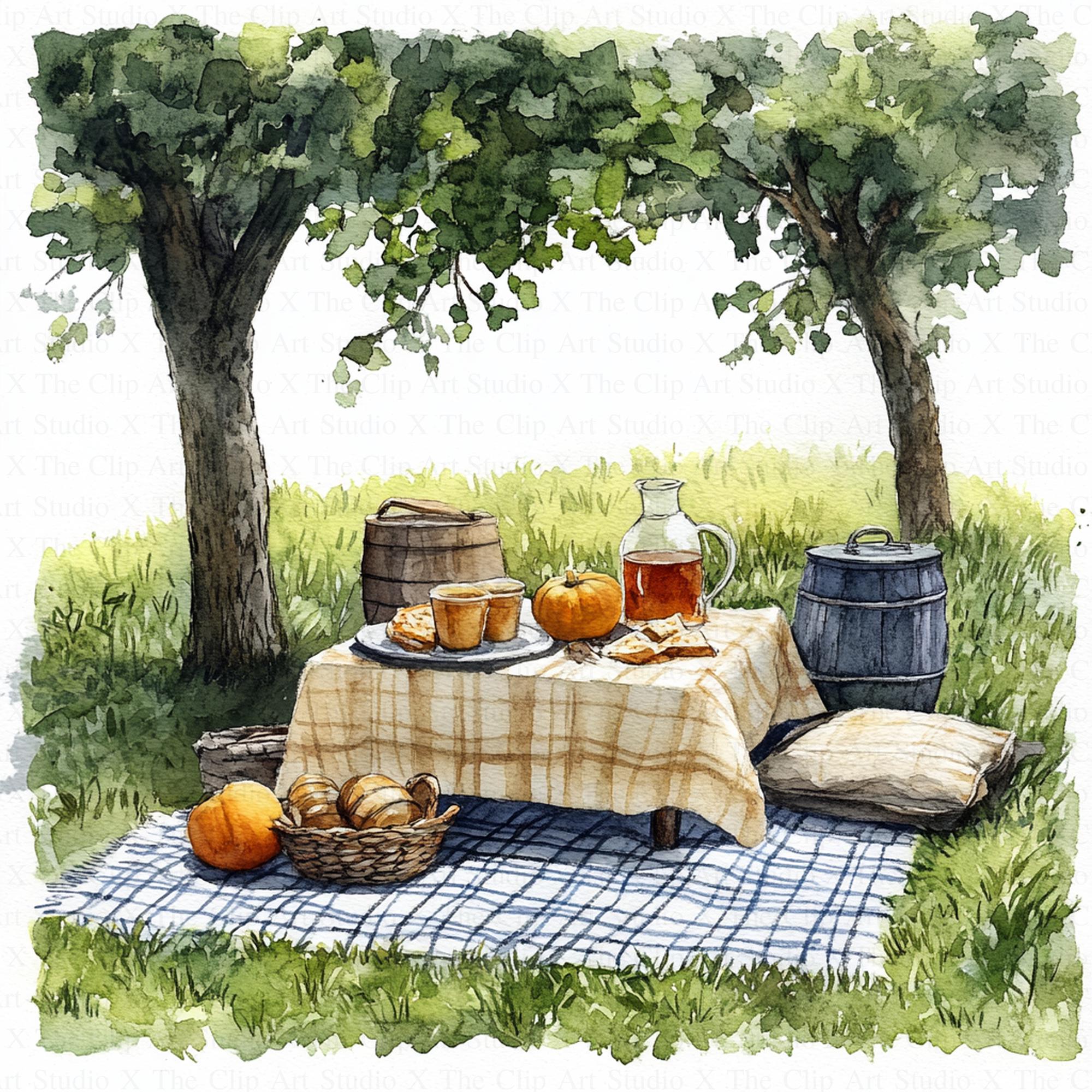 Spring Picnic Graphics Spring Picnic Clipart | 10 High Quality Jpgs | Digital Download | Paper ...