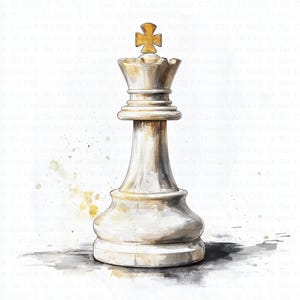 Elegante clipart de ajedrez / 10 JPG de alta calidad / Descarga digital / Manualidades de papel / Revistas basura / Ajedrez de lujo / Dorado / Clipart de acuarela
