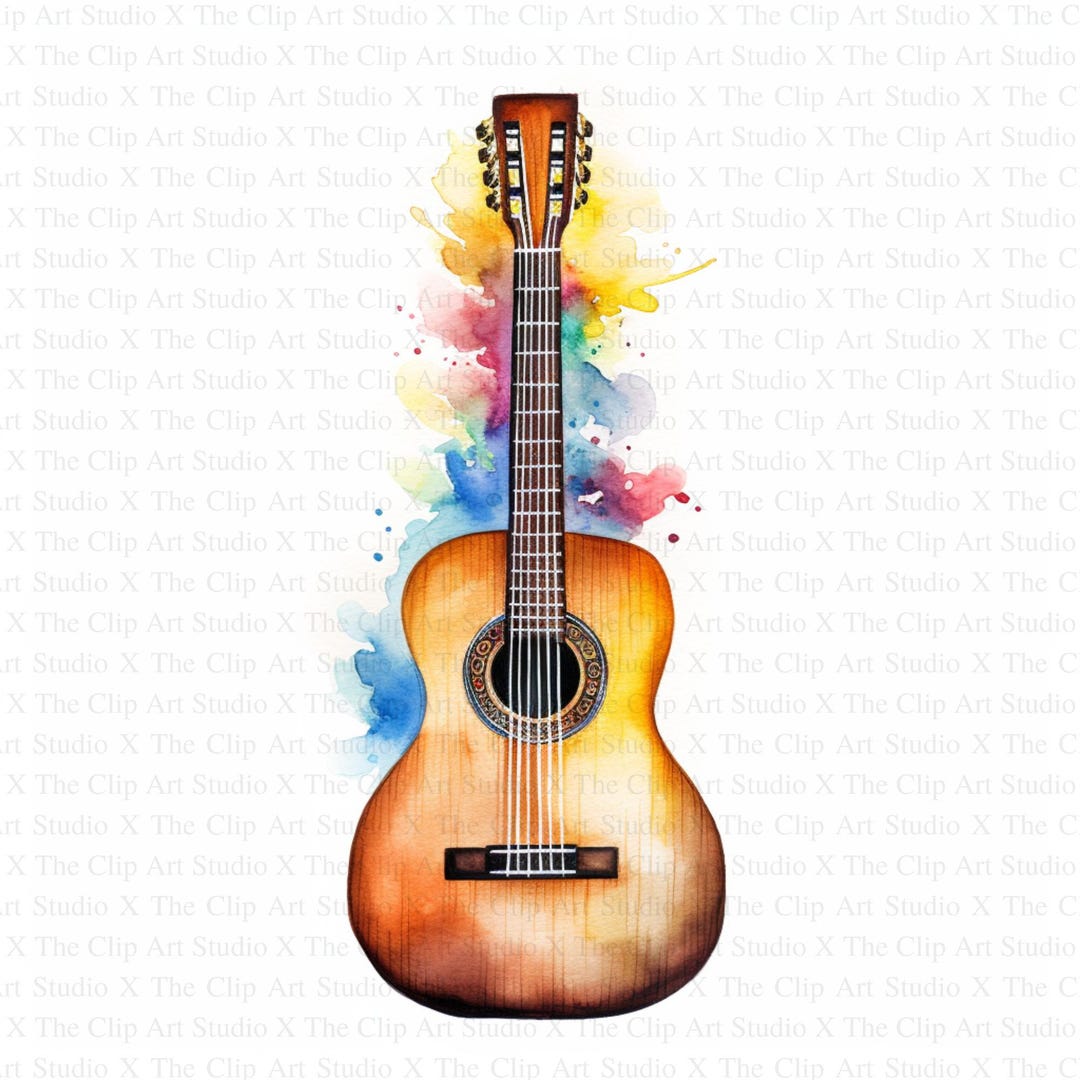 Acoustic Guitar Clipart | 10 High Quality Jpgs | Instant Digital ...