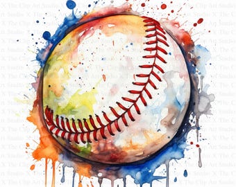 Baseball Ball Clipart | 10 High Quality JPGs | Digital Download | Sports Clipart | Baseball Vector Art | Baseball Vector | Baseball Graphics
