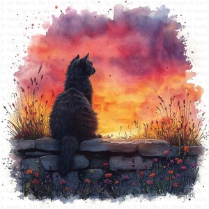 Katze Clipart | 10 hochwertige JPGs | Digitaler Download | Niedliche Tier Clipart | Kartengestaltung | Digitales Papiermodell | Kinderzimmer Kunst | Gärtnerische Kunst