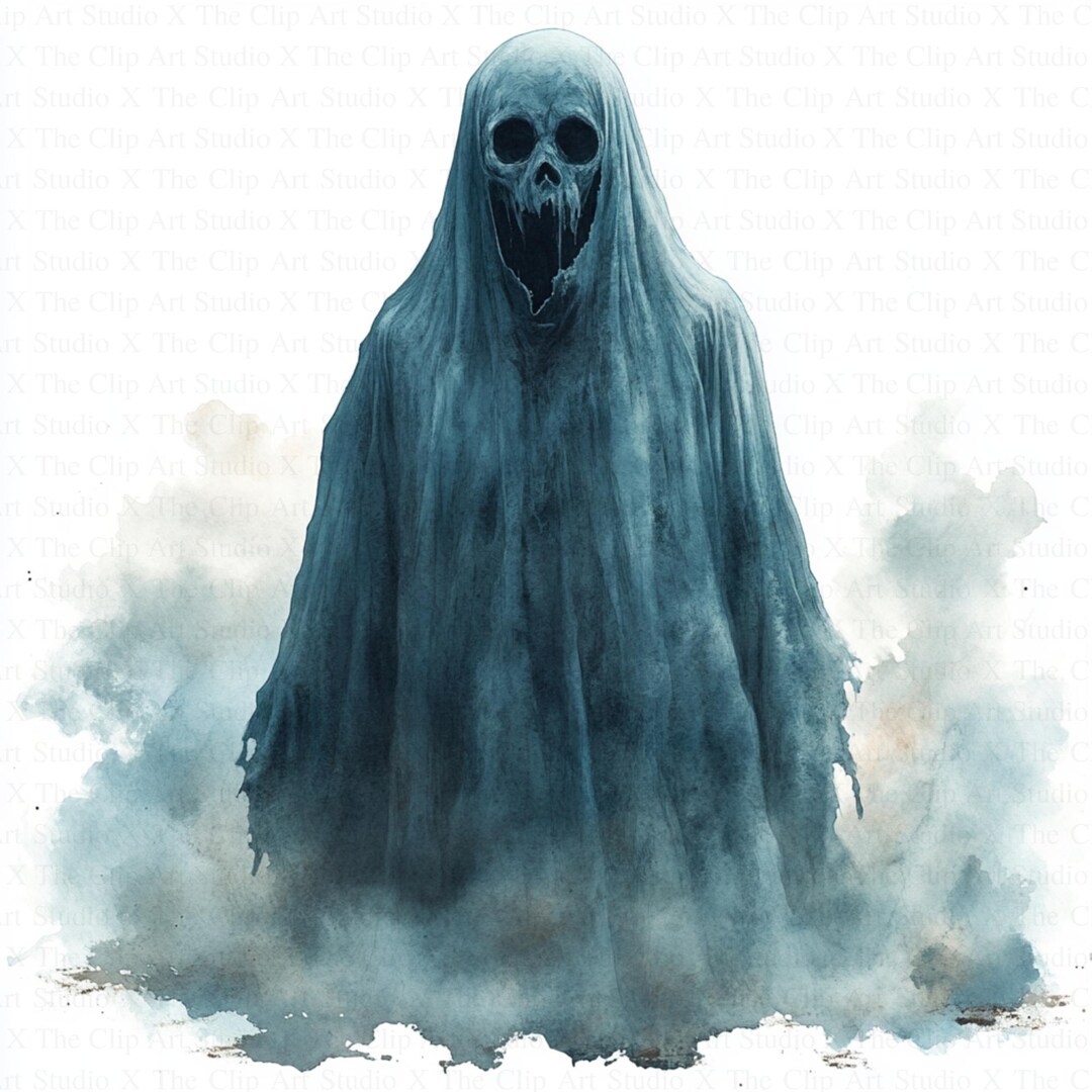 Scareful Scary Ghost Clipart | 10 High Quality Jpgs | Digital Download ...