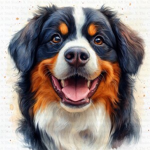 Bernese Clipart | 10 High Quality JPGs | Digital Download | Card Making | Cute Animal Clipart | Digital Paper Craft | Clip Art | Nursery Art