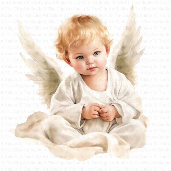 Baby Angel Clipart | 10 High Quality Jpgs | Digital Download