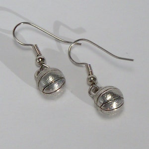 Boucles d'oreilles basketball - Silver Pewter