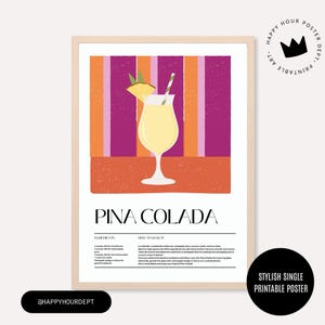 Popularne teraz: Plakat Pina Colada Cockatiel | Zabawna sztuka LGBTQ+ Pride | Wydrukowana dekoracja ścienna dla lesbijek | Natychmiastowe pobranie