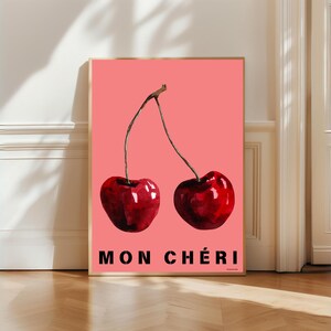 Kirschen Poster - Süßer Kunstdruck zum Valentinstag | Digitaler Download für Romantische Karten & Geschenke