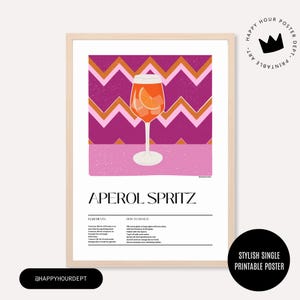 Popularne teraz: Plakat Aperol Spritz Cockatiel | Retro LGBTQ+ Pride Art | Kolorowa lesbijska dekoracja ścienna | Wersja do wydruku do pobrania