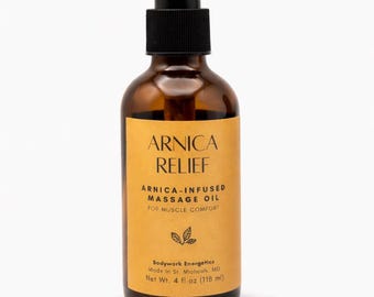 Arnica Massage Oil – Organic Herbal Oil | Moisturizing Body Oil | Handcrafted Small Batch