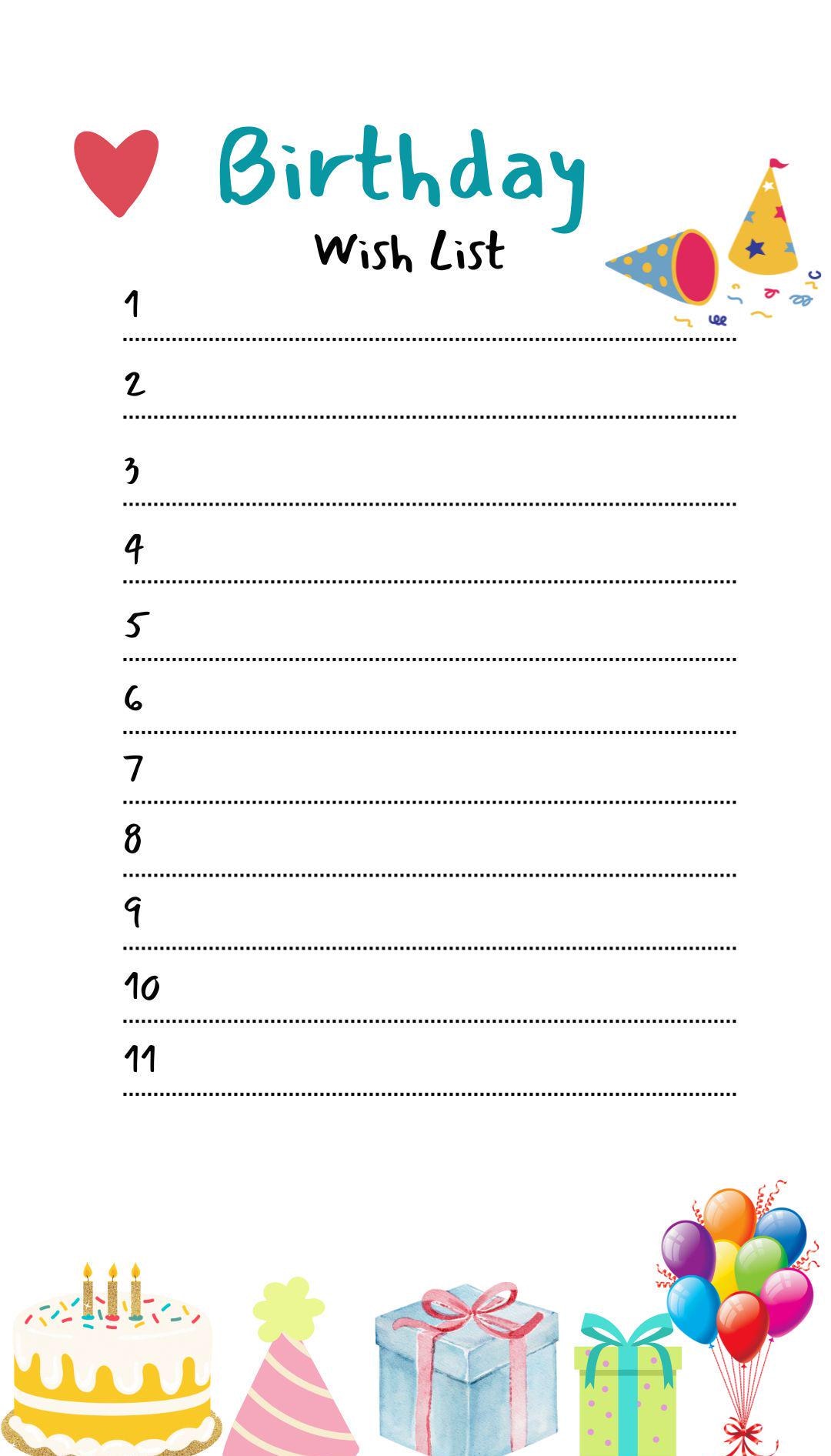 Birthday List - Etsy