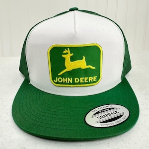 YP Classics John Deere Trucker Hat Embroidered Patch Green Snapback Unisex Farm