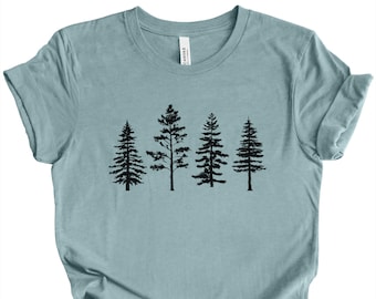 Pine Tree Shirt | Forest Nature Tee| Outdoor Adventure Wilderness Lover T-Shirt Gift