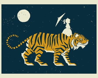 Tiger Spirit Animal | 24x18 Screenprint