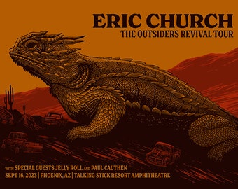 Eric Church | Phoenix 2023 | 24x18 Gigposter