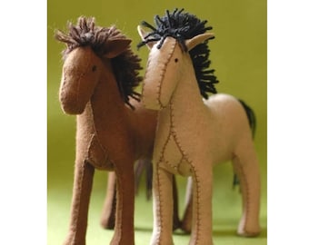 Felt Horse Pattern PDF - Instant Download