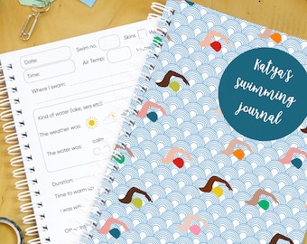 Personalised Swimming Journal: Open Water Swim Logbook (wild and cold water too)