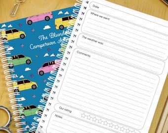 Personalised Campervan Travel Log - notebook