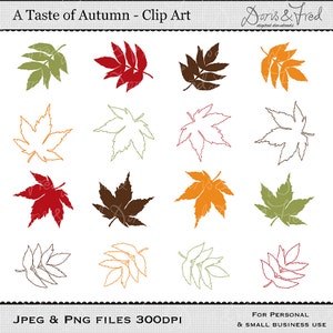 Fall Clip art images, Leaf clip art, Autumn clipart, royalty free clip art -- Instant Download