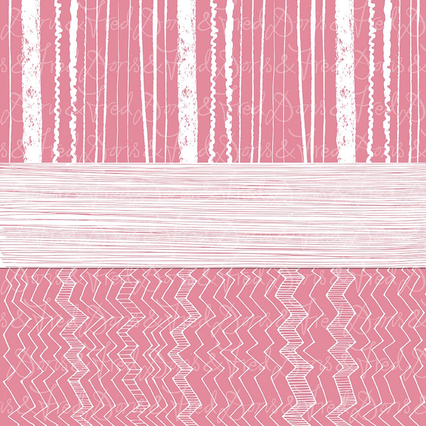 14 Pink Digital Patterned Papers *instant Download* Inky, Basics ...