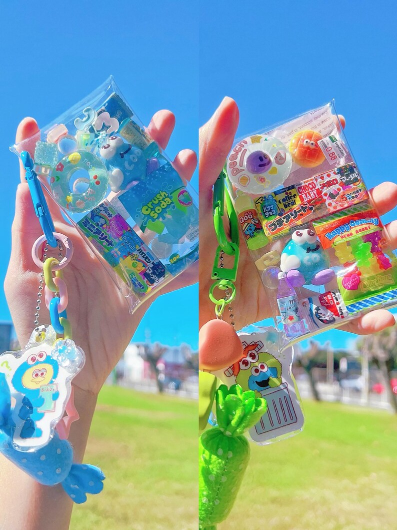 Choco Beans Miniature Snack Bag Charm Miniature Food Keychain