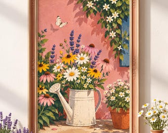 Wildflower Print | Cottage Garden Wall Art | Botanical Flower Poster | Vintage Floral Decor