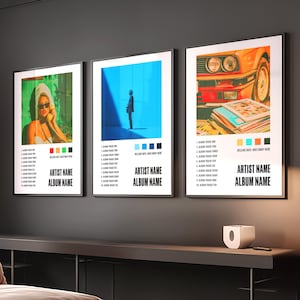 3er Set Benutzerdefinierte Album Poster Wand Kunst Wohnkultur Benutzerdefinierte Musik Geschenk Album Cover Wählen Sie Ihr eigenes Album Personalisierter Druck