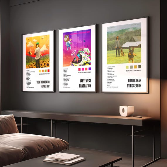 Set of 3 Custom Album Poster Wall Art Home Decor Custom Music Gift Album Cover Choose Your Own Album Personalized Print