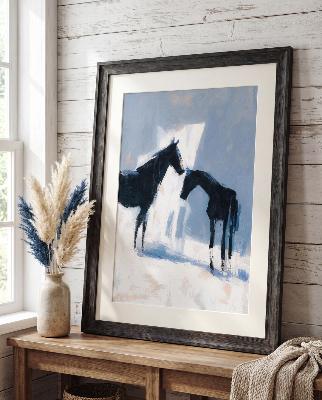 Abstract Horse Art Print | Equestrian Wall Art | Minimalist Animal ...