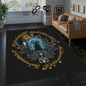 Movie Lord Rug, Lord Of Rings Carpet, Colorful Modern Rug Lord Of Fan Rug, Modern Rug, Personalized gift rug , popular rug, Tolkien Rug