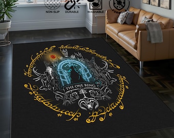 Movie Lord Rug, Lord Of Rings Carpet, Colorful Modern Rug Lord Of Fan Rug, Modern Rug, Personalized gift rug , popular rug, Tolkien Rug