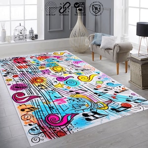 Violin Rug, Music room rug, Saloon area rug, Violin Instrument Rug, Fine Art Violin Rug, Unique Gift for Music Lovers Mat, Custom rug