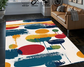 Amazing colourful rug, Customized Size Rug, Popular rug, Kids room rug, Modern home decor, Bedroom rug , Saloon decor rug, Colourful rug