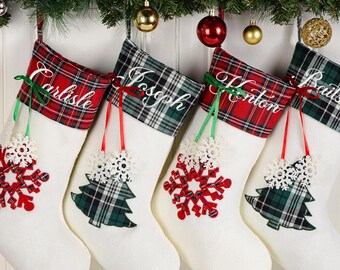 Embroidered Paw Christmas Stocking: Custom Pet Xmas Stocking