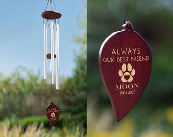 Carillons éoliens commémoratifs personnalisés : cadeau de sympathie, décoration du souvenir