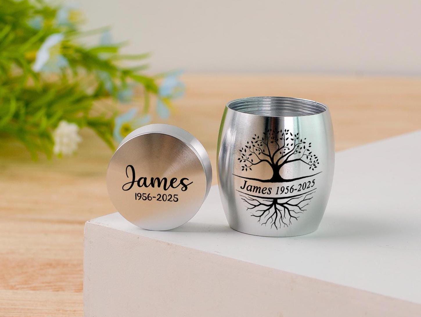 Custom Engraved Mini Urn for Ashes,Pet or Human Personalized Mini Urn,Cremation Memorial Urn Paw Print for Dog,Funeral Urns,Ashes Keepsake