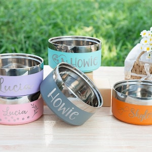 Benutzerdefinierte Fressnapfschalen/Personalisierte gefütterte Hundenapf/Katzenschüssel/Haustier Hund Katze Geschenke/Edelstahl Fressnapf mit Namen/Geschenk für Hundeliebhaber